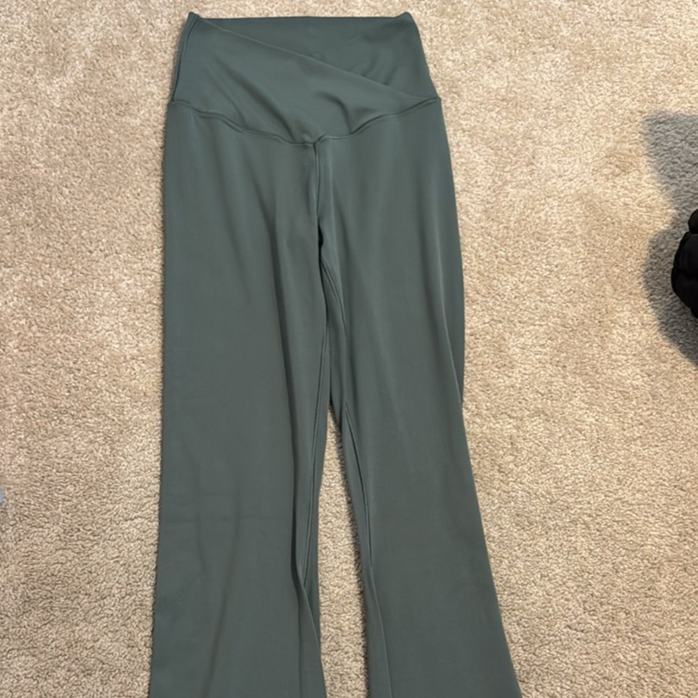 Aerie Green Boot Cut Flare Pants